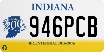IN license plate 946PCB