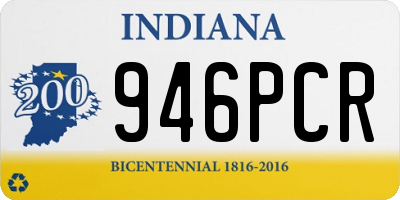 IN license plate 946PCR