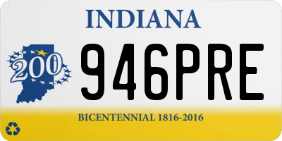 IN license plate 946PRE