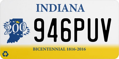IN license plate 946PUV