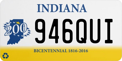 IN license plate 946QUI