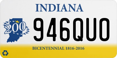 IN license plate 946QUO