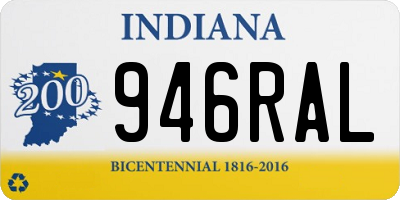 IN license plate 946RAL