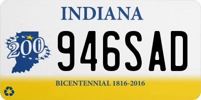 IN license plate 946SAD