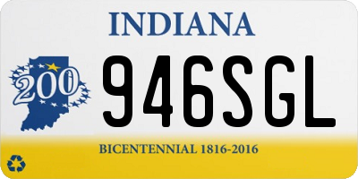 IN license plate 946SGL