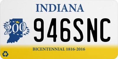 IN license plate 946SNC