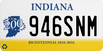 IN license plate 946SNM