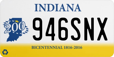 IN license plate 946SNX