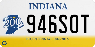 IN license plate 946SOT