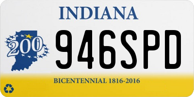 IN license plate 946SPD