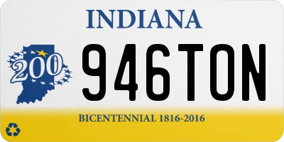 IN license plate 946TON