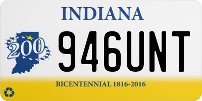 IN license plate 946UNT