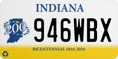 IN license plate 946WBX