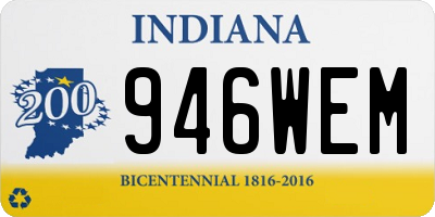 IN license plate 946WEM