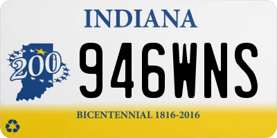 IN license plate 946WNS
