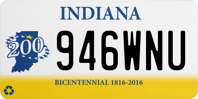 IN license plate 946WNU