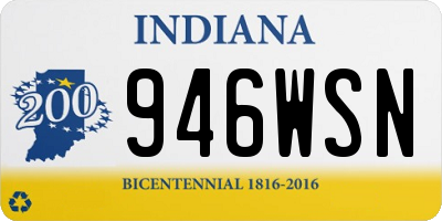 IN license plate 946WSN