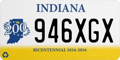 IN license plate 946XGX