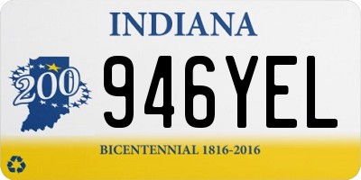 IN license plate 946YEL