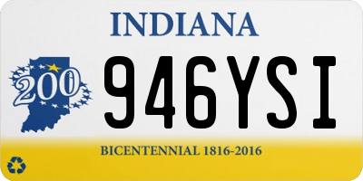 IN license plate 946YSI