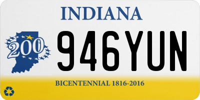 IN license plate 946YUN