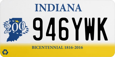 IN license plate 946YWK