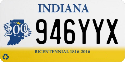 IN license plate 946YYX