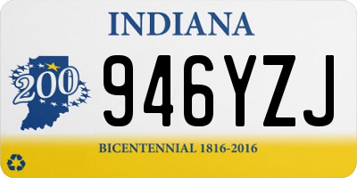 IN license plate 946YZJ