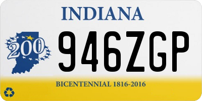 IN license plate 946ZGP