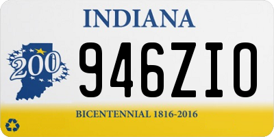 IN license plate 946ZIO
