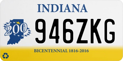 IN license plate 946ZKG