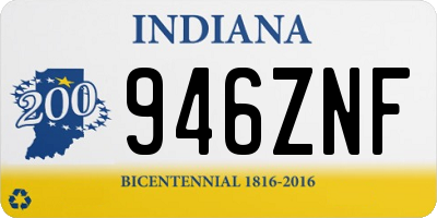 IN license plate 946ZNF
