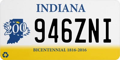 IN license plate 946ZNI