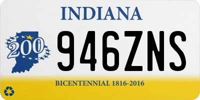 IN license plate 946ZNS