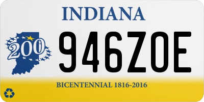 IN license plate 946ZOE