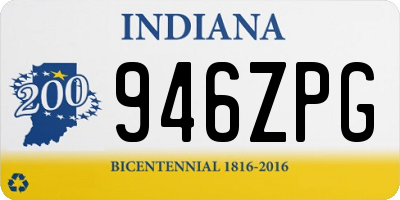 IN license plate 946ZPG