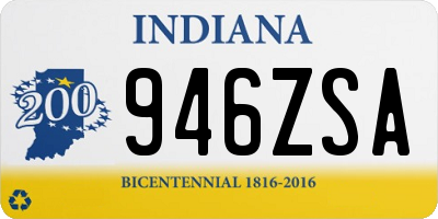 IN license plate 946ZSA