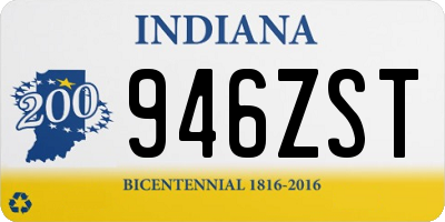 IN license plate 946ZST
