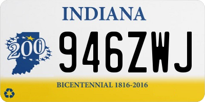 IN license plate 946ZWJ