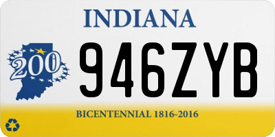IN license plate 946ZYB