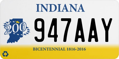 IN license plate 947AAY