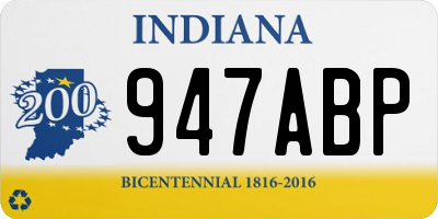 IN license plate 947ABP