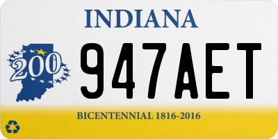 IN license plate 947AET