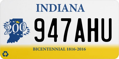 IN license plate 947AHU
