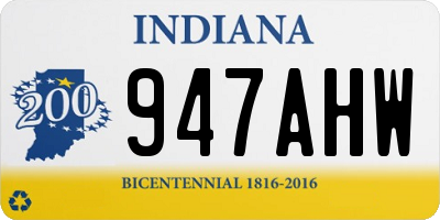 IN license plate 947AHW