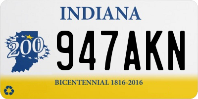 IN license plate 947AKN