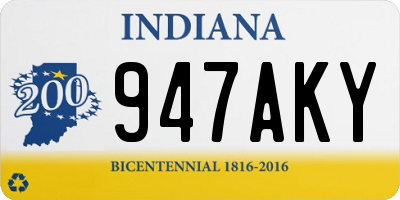 IN license plate 947AKY