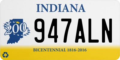 IN license plate 947ALN