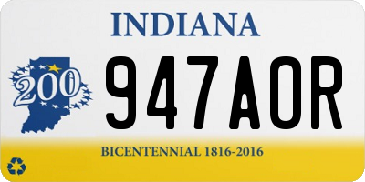 IN license plate 947AOR
