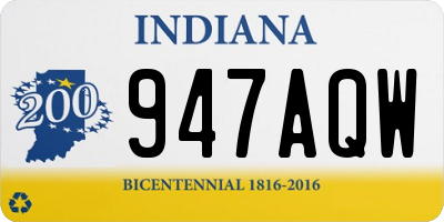 IN license plate 947AQW